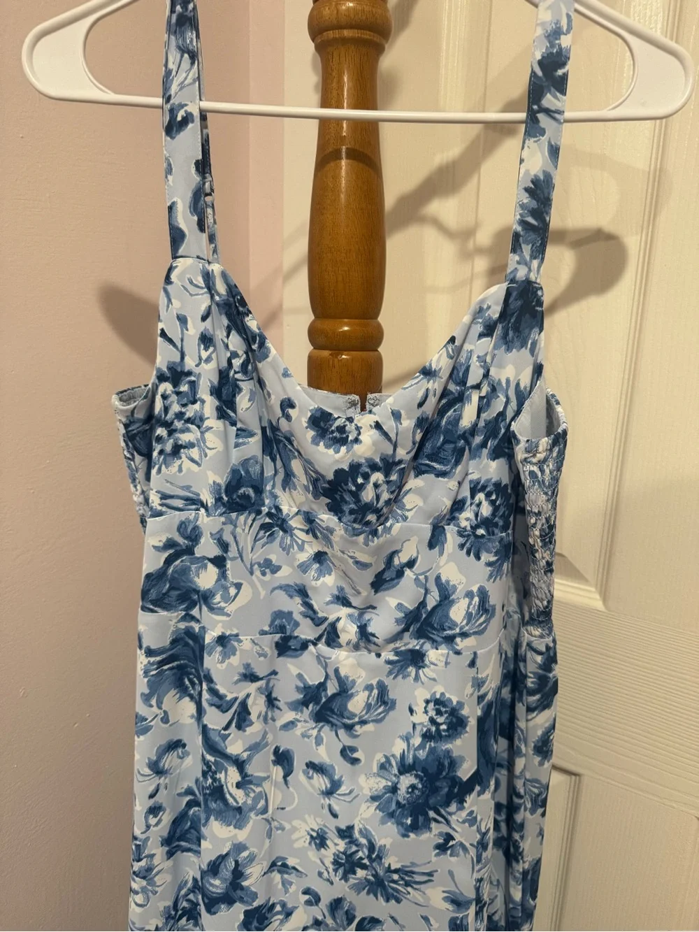 NWT Abercrombie & Fitch Blue Floral Tiered Maxi Dress